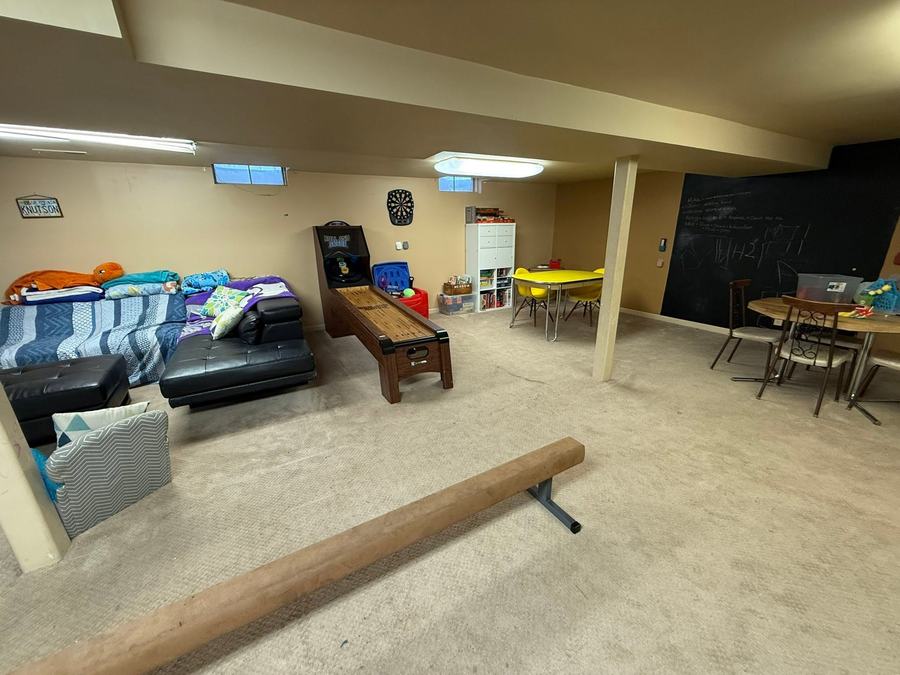 The same basement after, open and tidy.